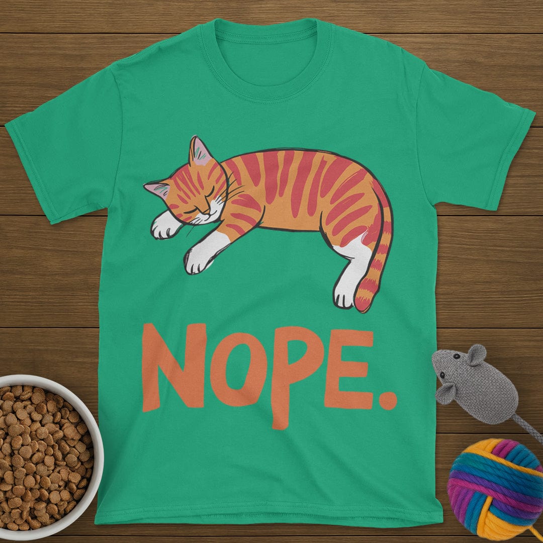Nope Lazy Cat T-Shirt