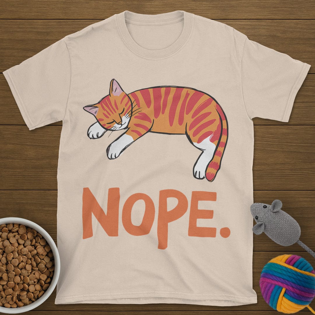 Nope Lazy Cat T-Shirt