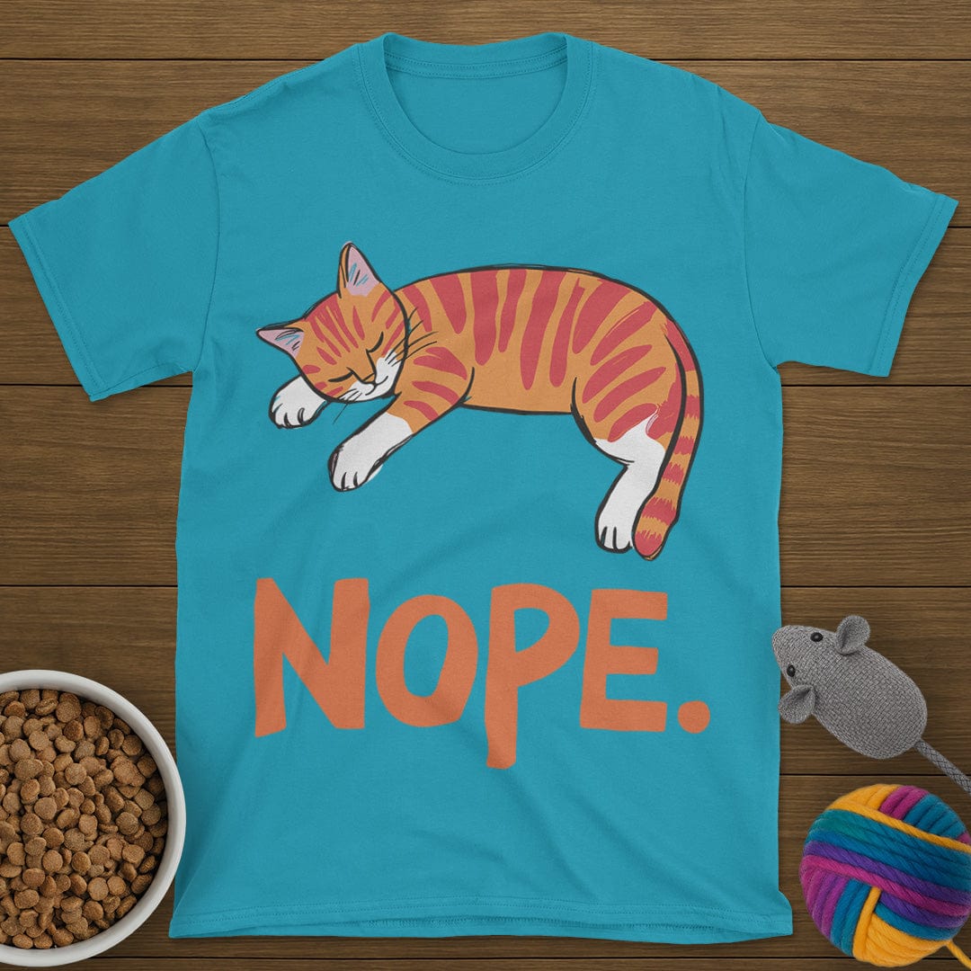 Nope Lazy Cat T-Shirt
