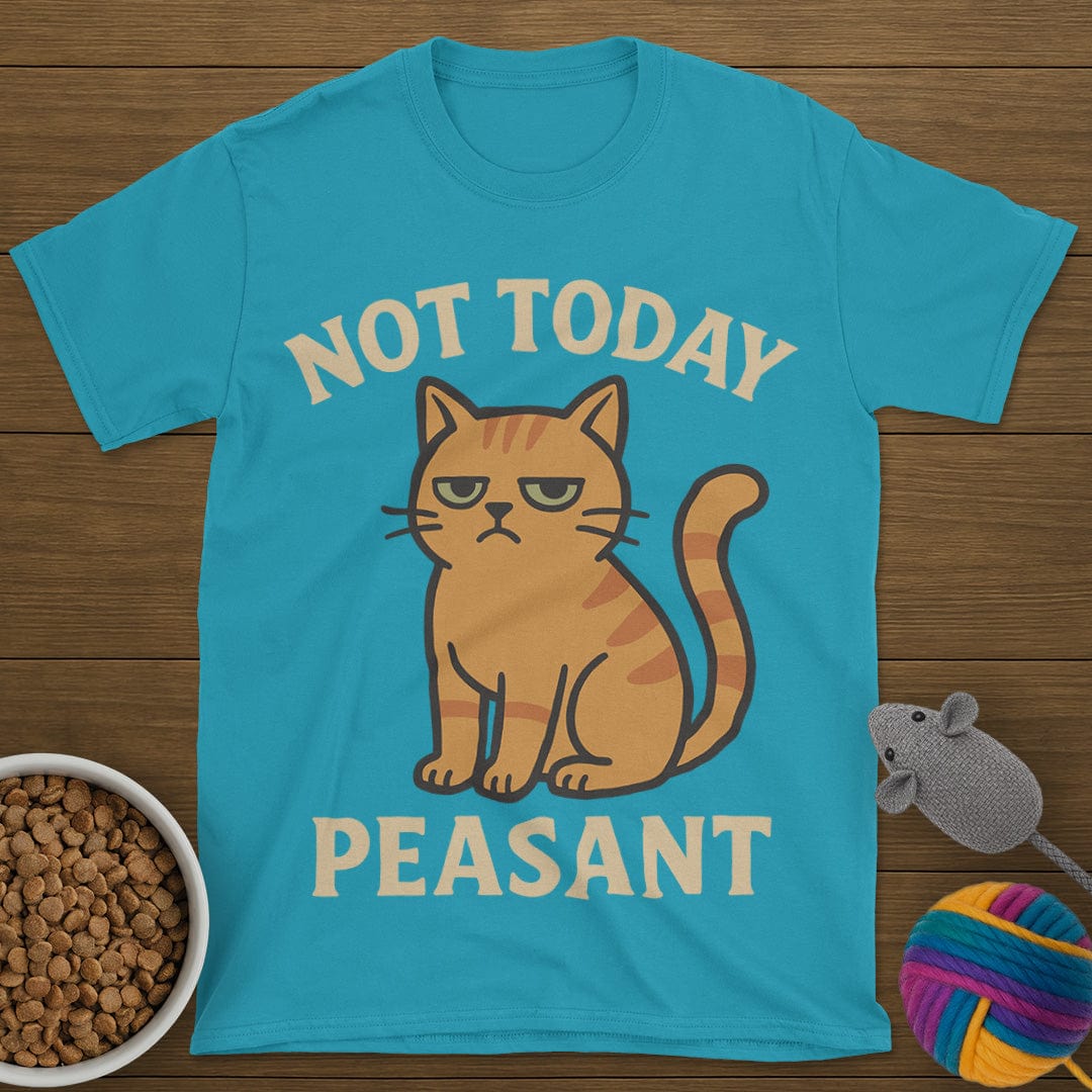 Not Today Peasant Funny Cat T-Shirt