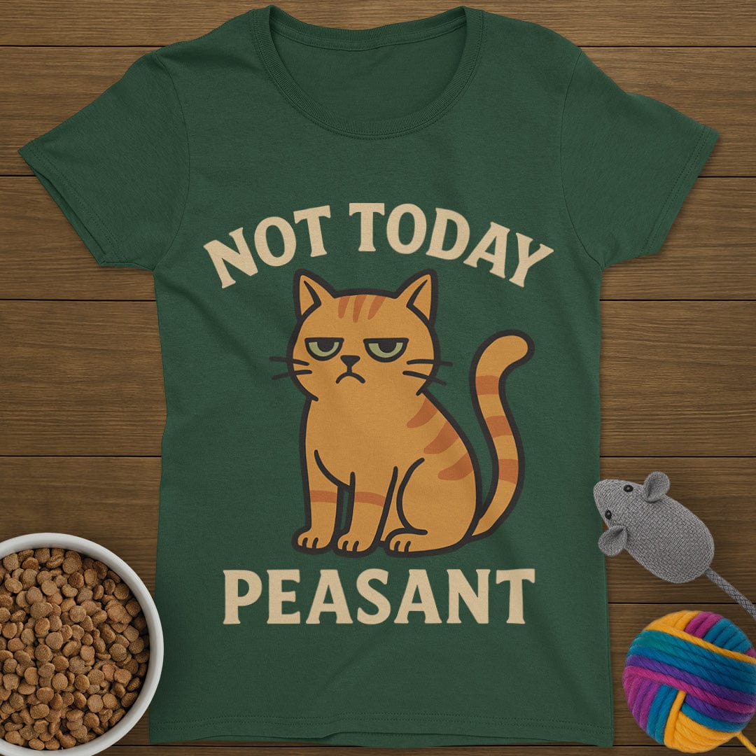 Not Today Peasant Funny Cat T-Shirt Womens