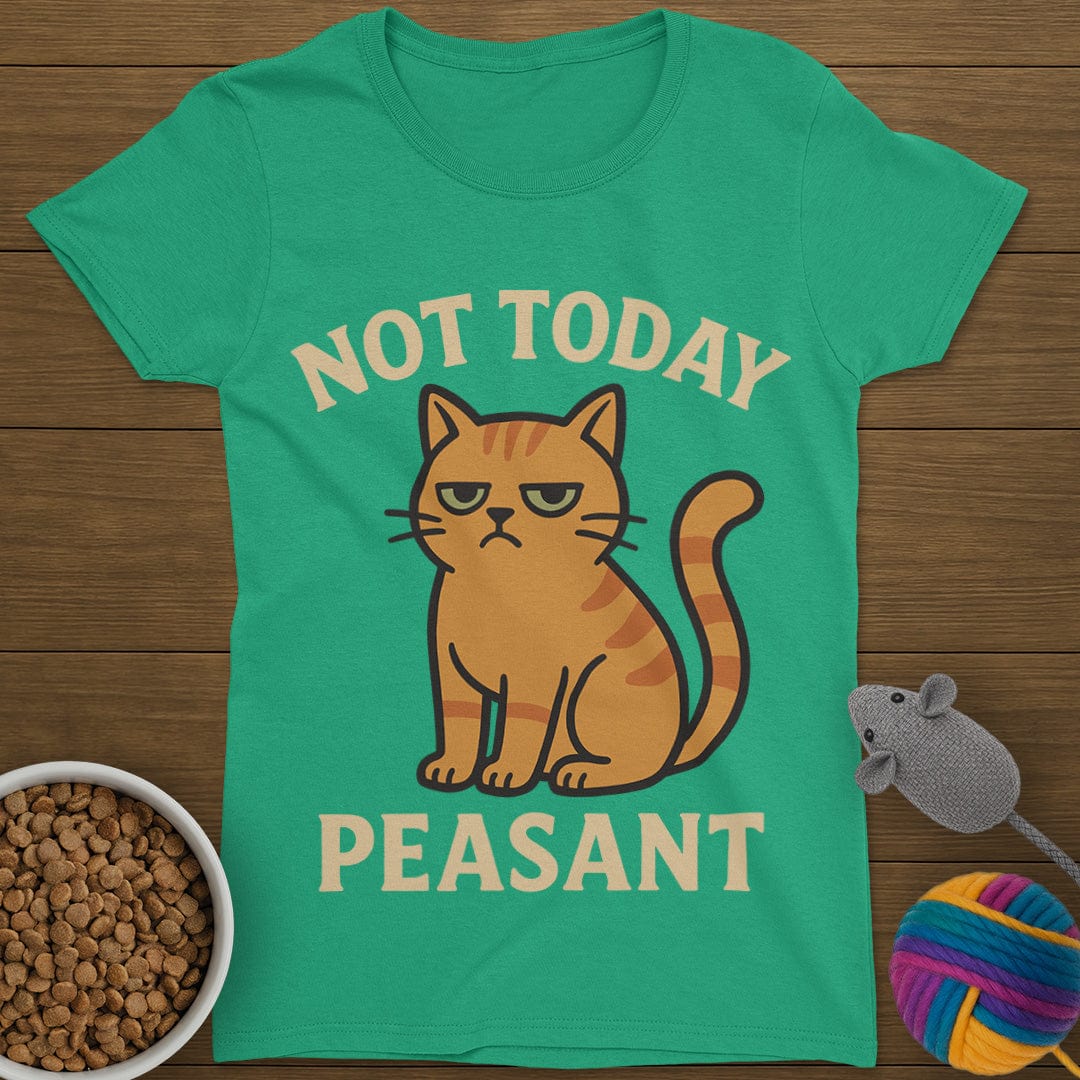 Not Today Peasant Funny Cat T-Shirt Womens