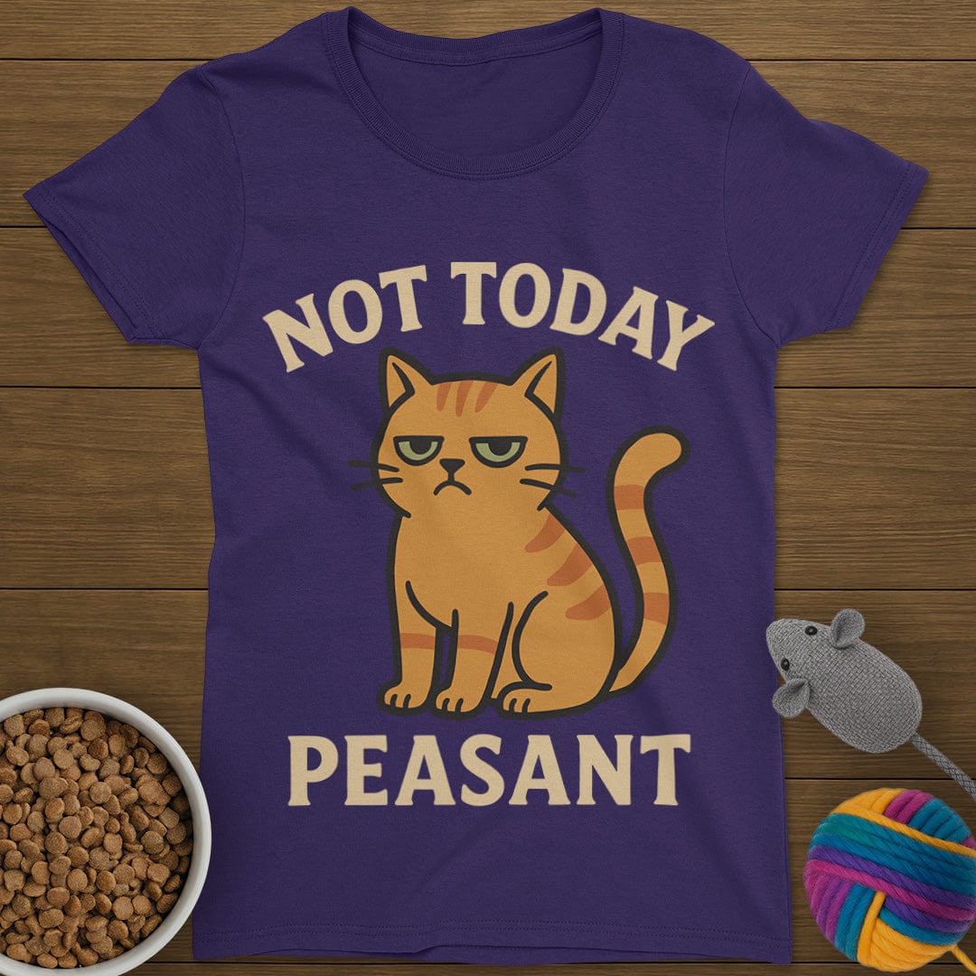 Not Today Peasant Funny Cat T-Shirt Womens