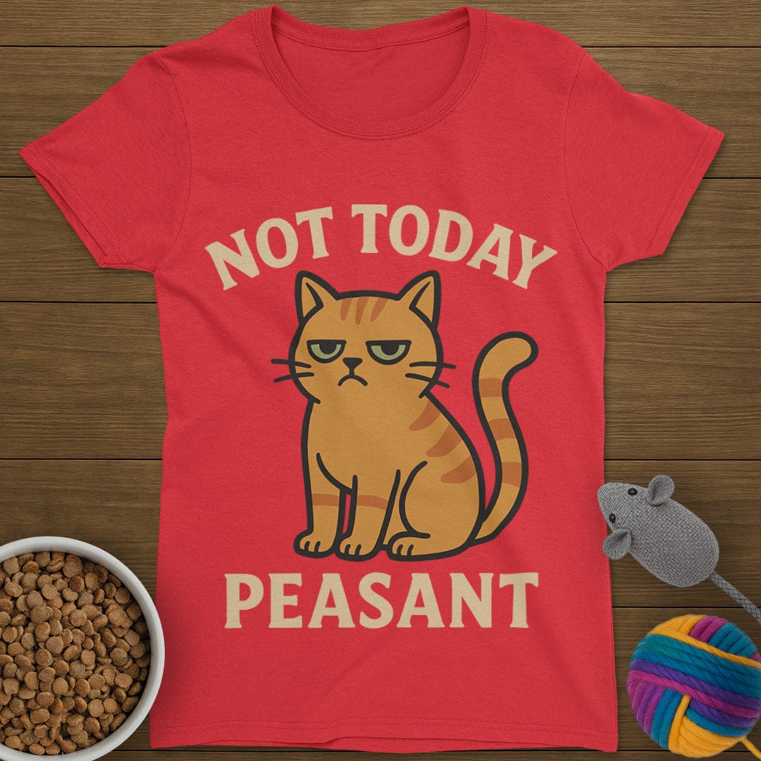Not Today Peasant Funny Cat T-Shirt Womens