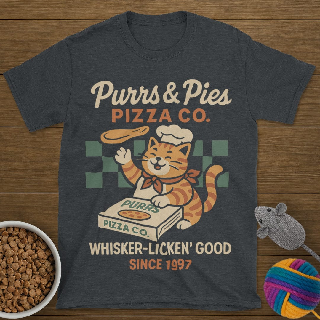 Purrs and Pies Pizza Co Cat T-Shirt