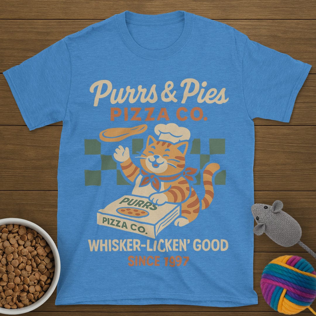 Purrs and Pies Pizza Co Cat T-Shirt