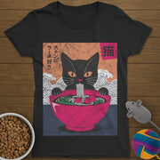 Ramen Noodles Cat T-Shirt Womens