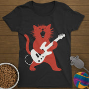 Rockstar Cat T-Shirt Womens