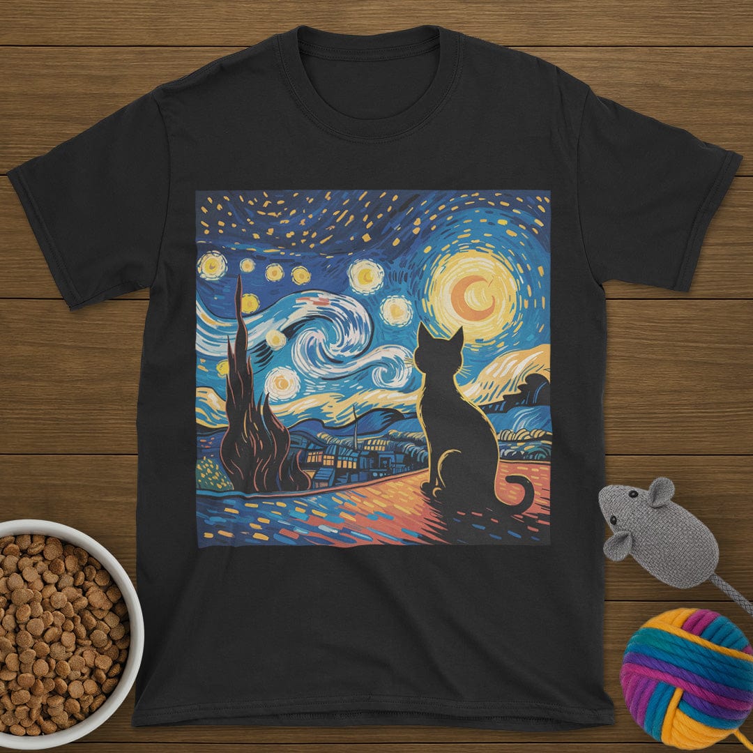 Starry Night Cat T-Shirt