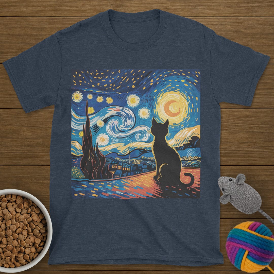 Starry Night Cat T-Shirt