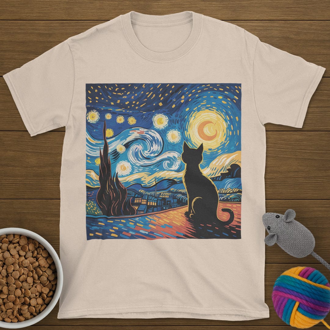 Starry Night Cat T-Shirt