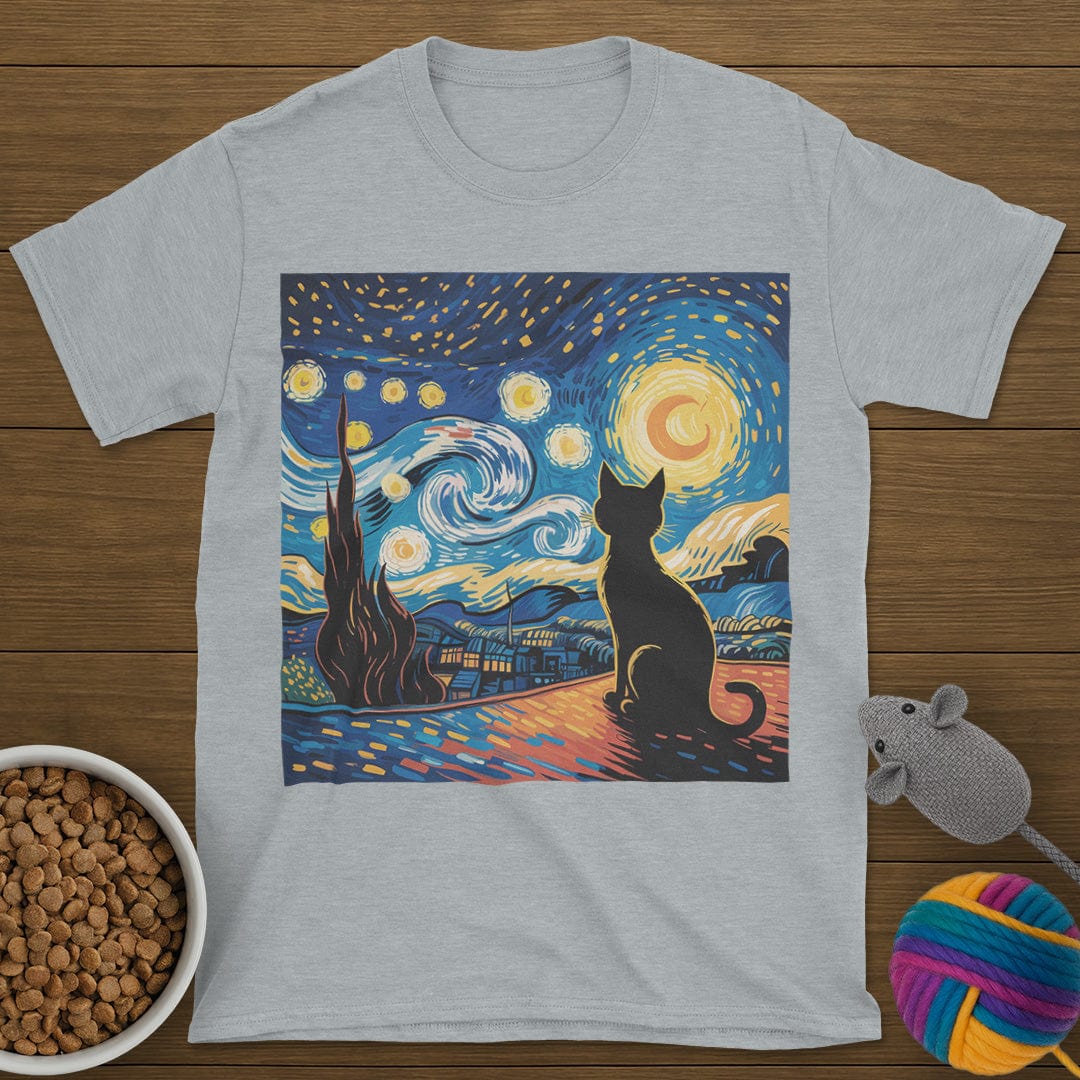 Starry Night Cat T-Shirt
