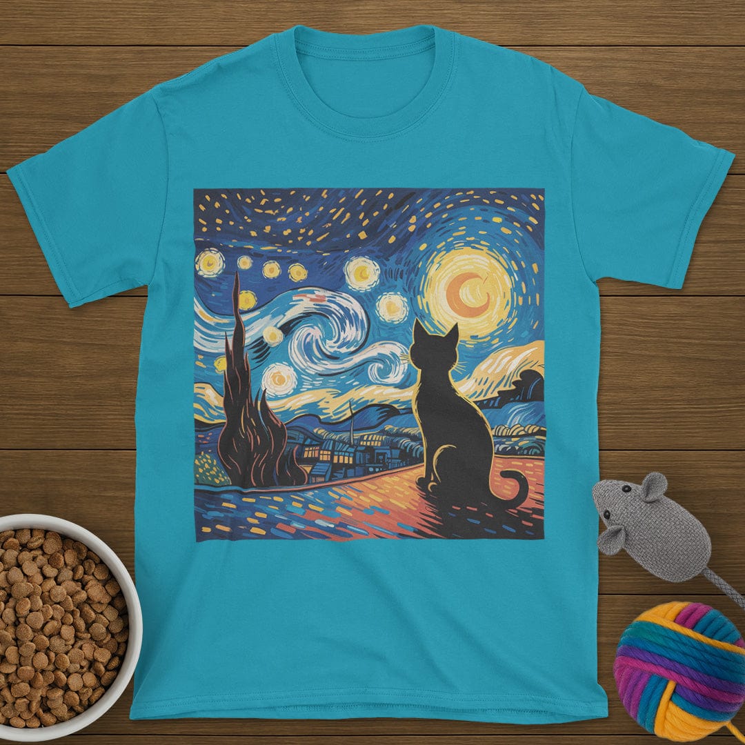 Starry Night Cat T-Shirt