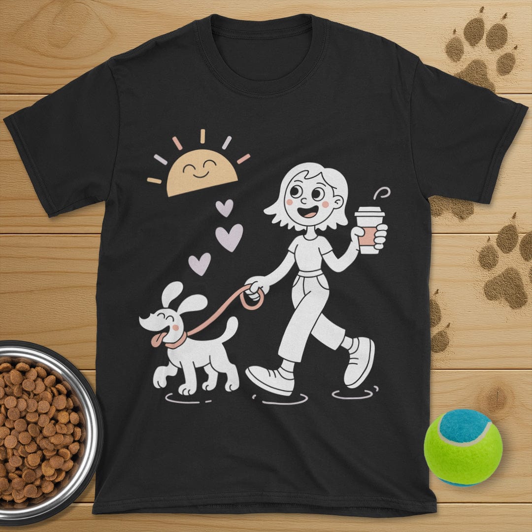 Sunshine Coffee and Dog Walking Shirt