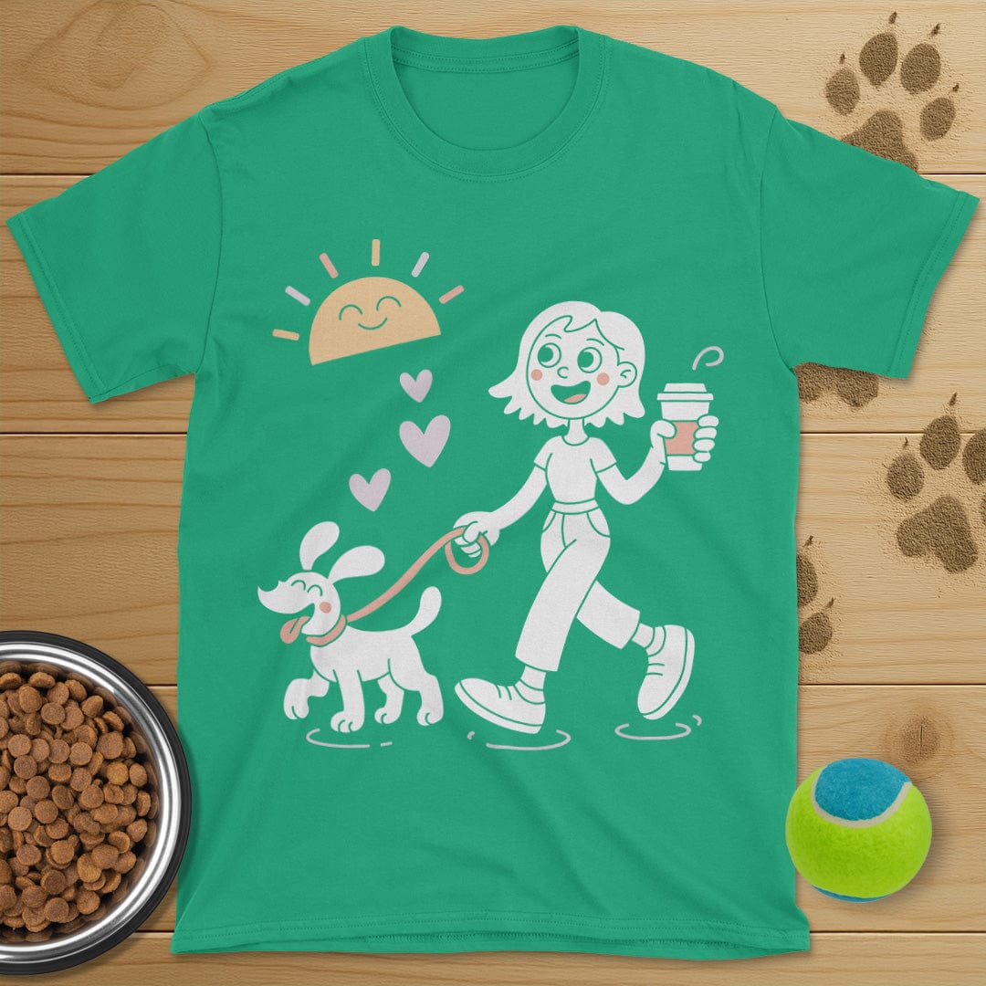 Sunshine Coffee and Dog Walking Shirt