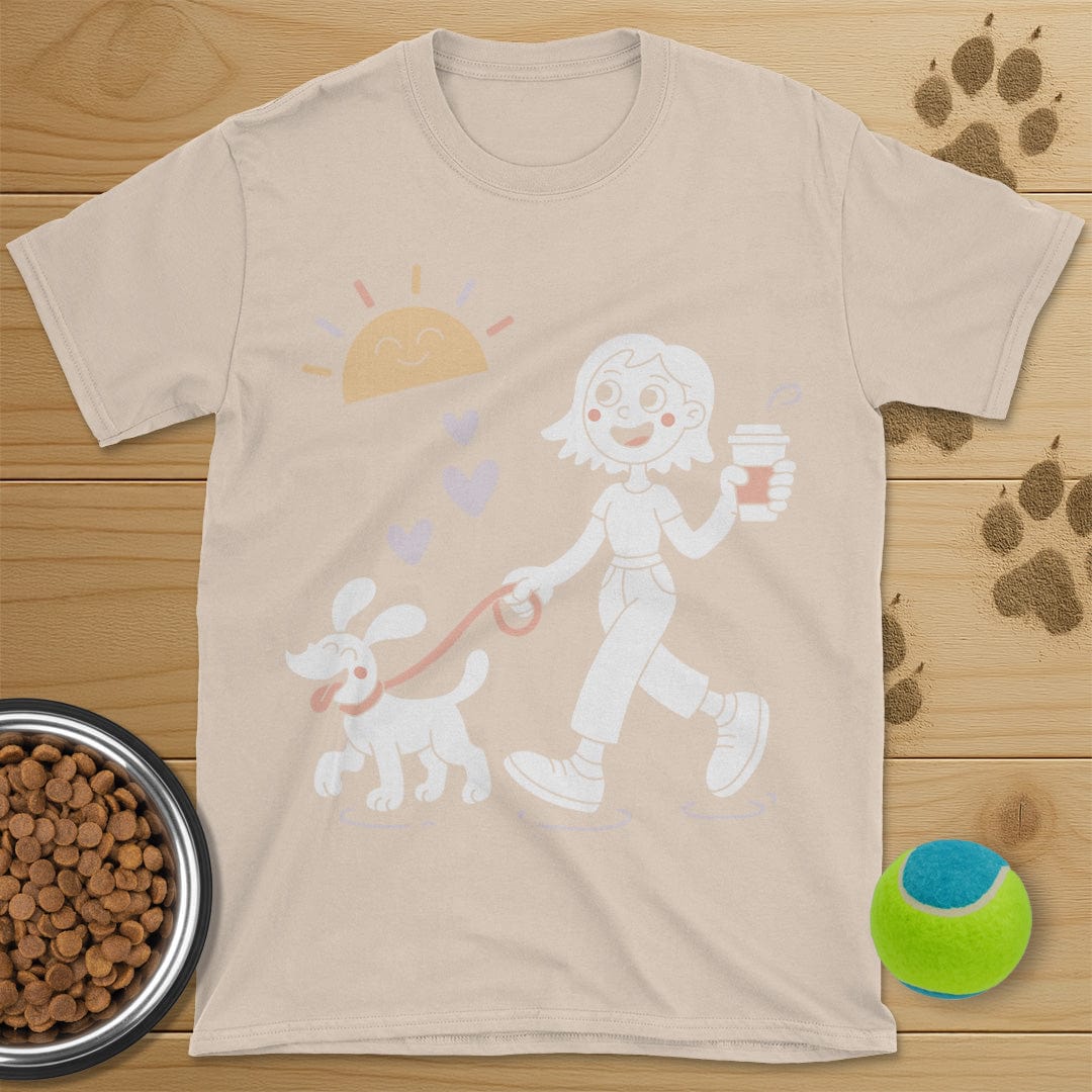Sunshine Coffee and Dog Walking Shirt