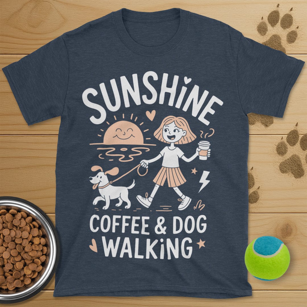 Sunshine Coffee and Dog Walking Tee