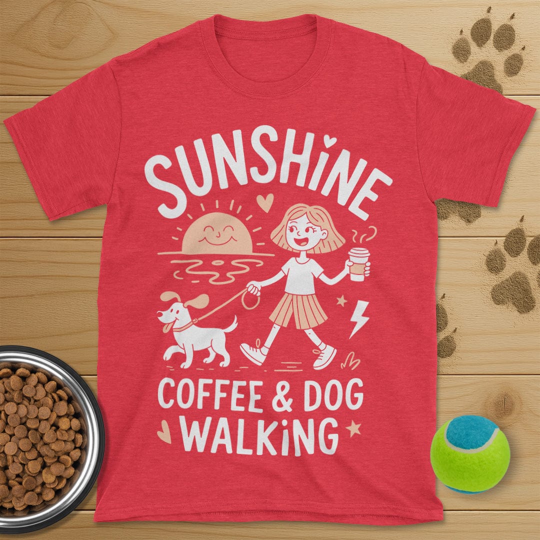 Sunshine Coffee and Dog Walking Tee