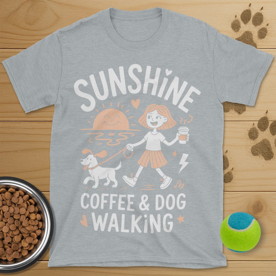 Sunshine Coffee and Dog Walking Tee