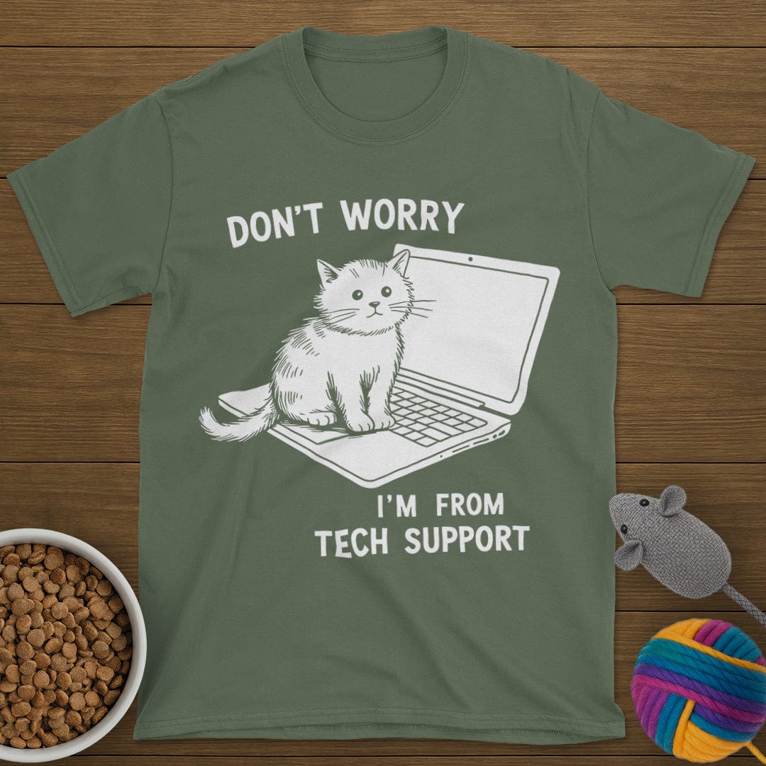 Tech Support Cat T-Shirt