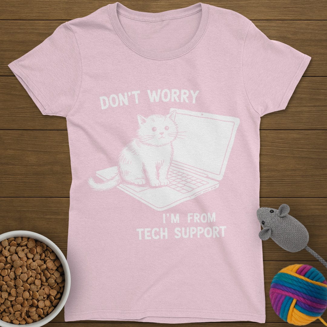 Tech Support Cat T-Shirt Womens