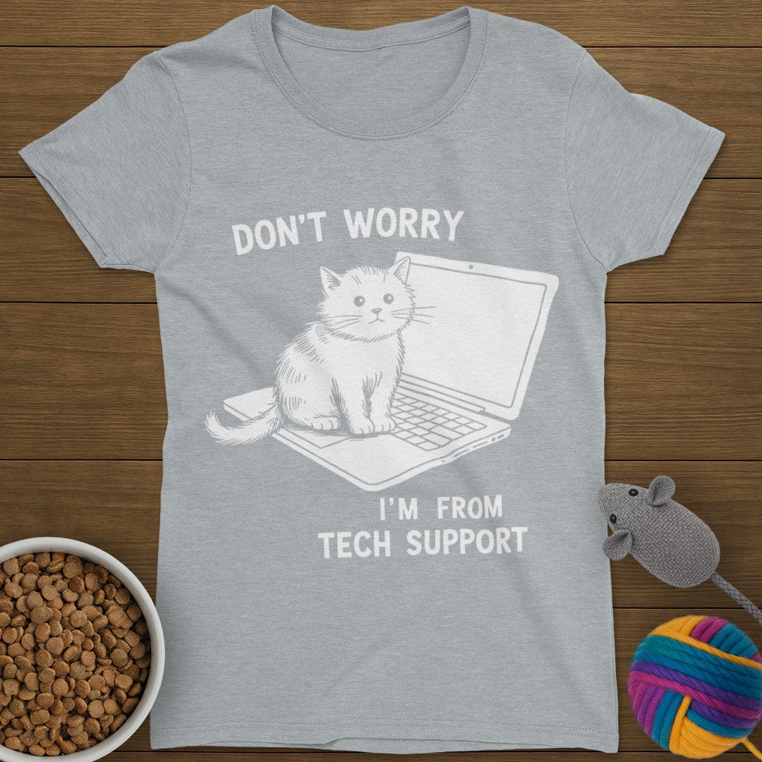 Tech Support Cat T-Shirt Womens