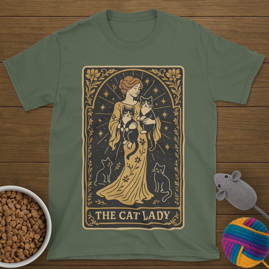 The Cat Lady Tarot Card T-Shirt