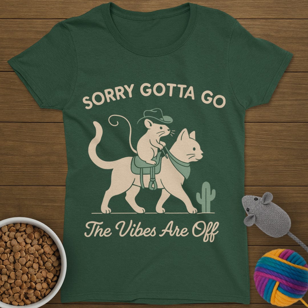 The Vibes Are Off Cat T-Shirt Womens
