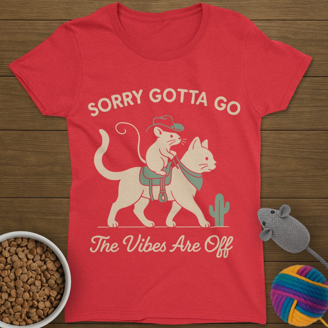 The Vibes Are Off Cat T-Shirt Womens