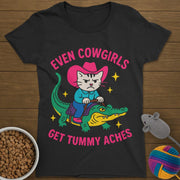 Tummy Aches Cat T-Shirt Womens