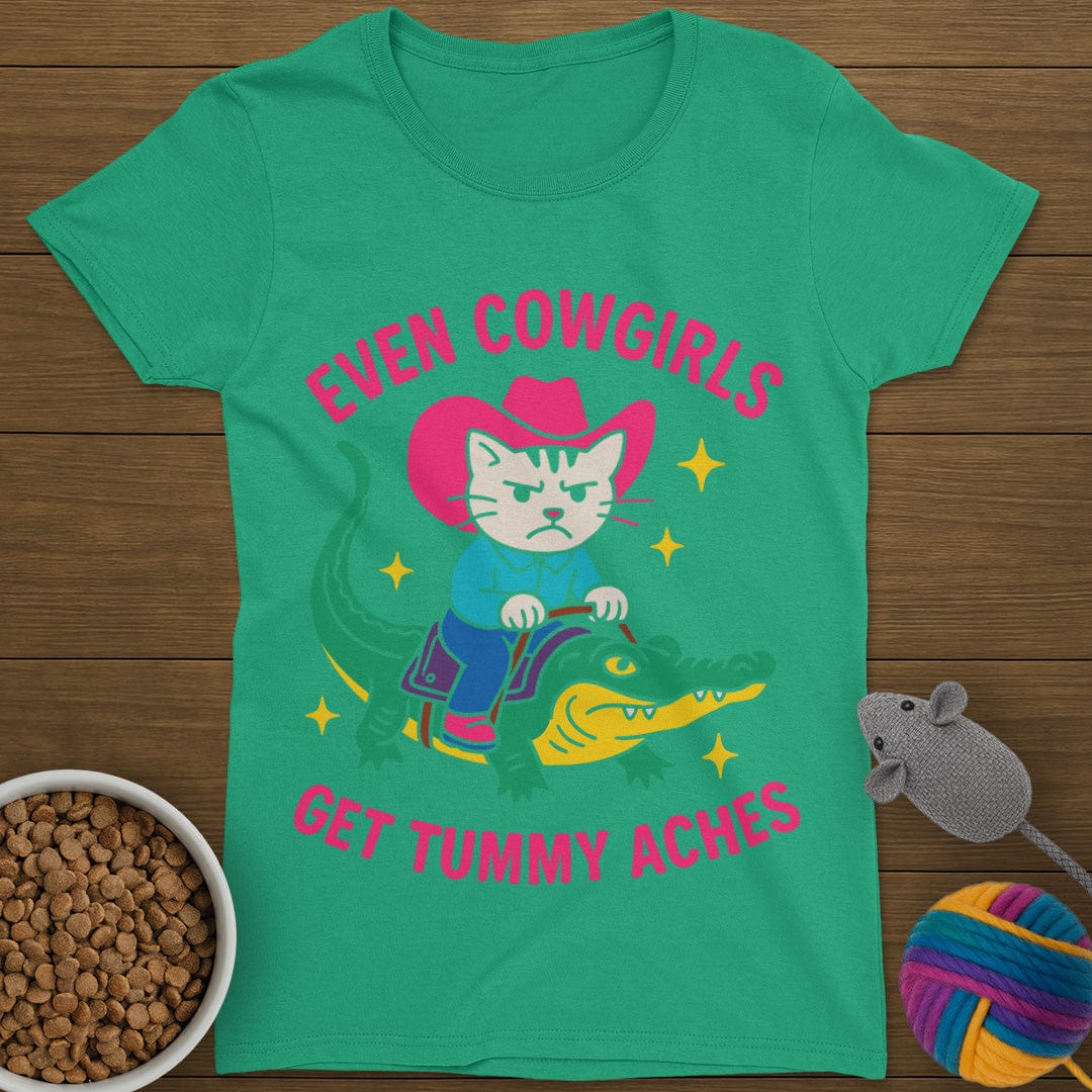Tummy Aches Cat T-Shirt Womens