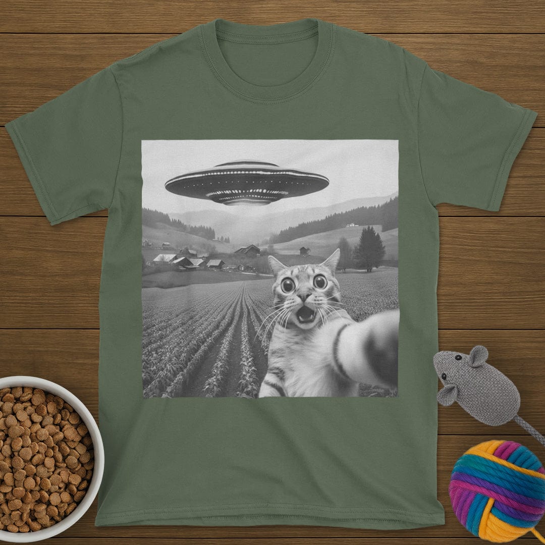 UFO Selfie Cat T-Shirt