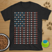 USA Flag Dog Paws T-Shirt