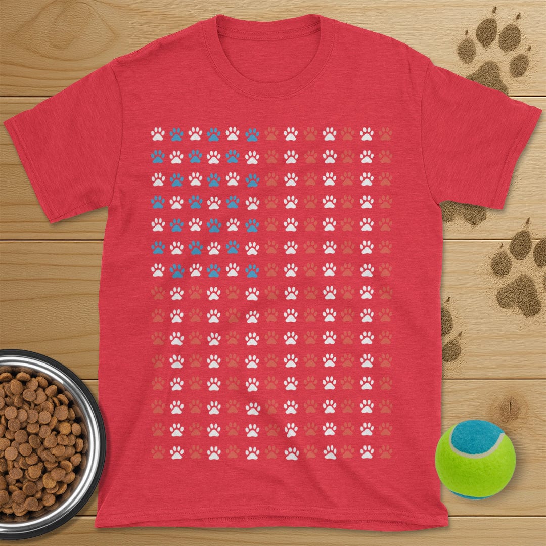USA Flag Dog Paws T-Shirt