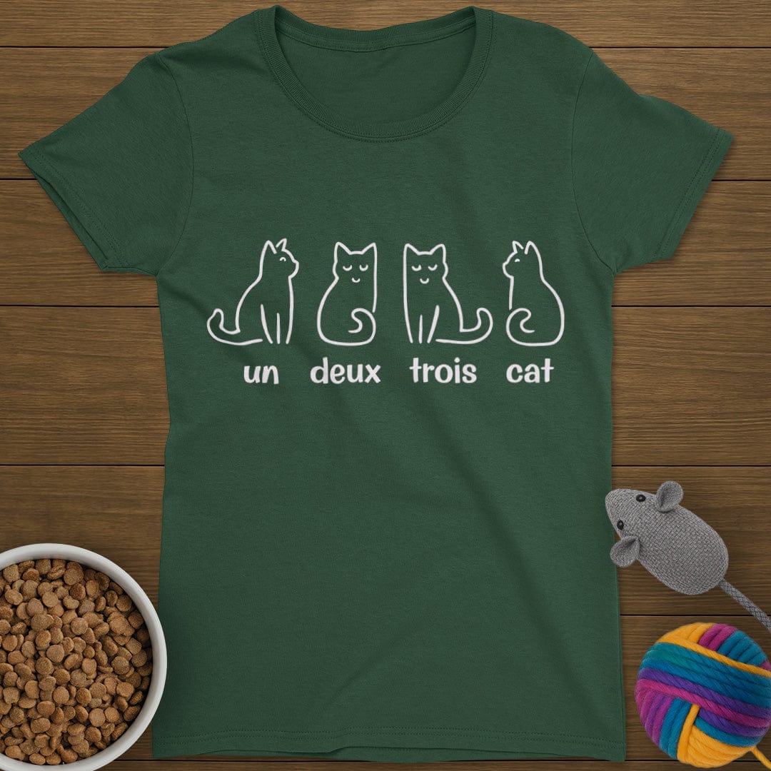 Un Deux Trois Cat T-Shirt Womens