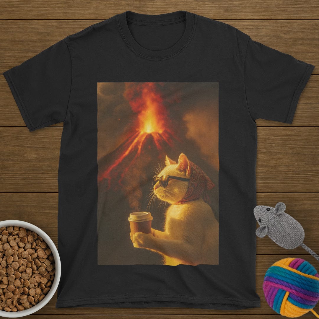 Volcano Coffee Cat T-Shirt