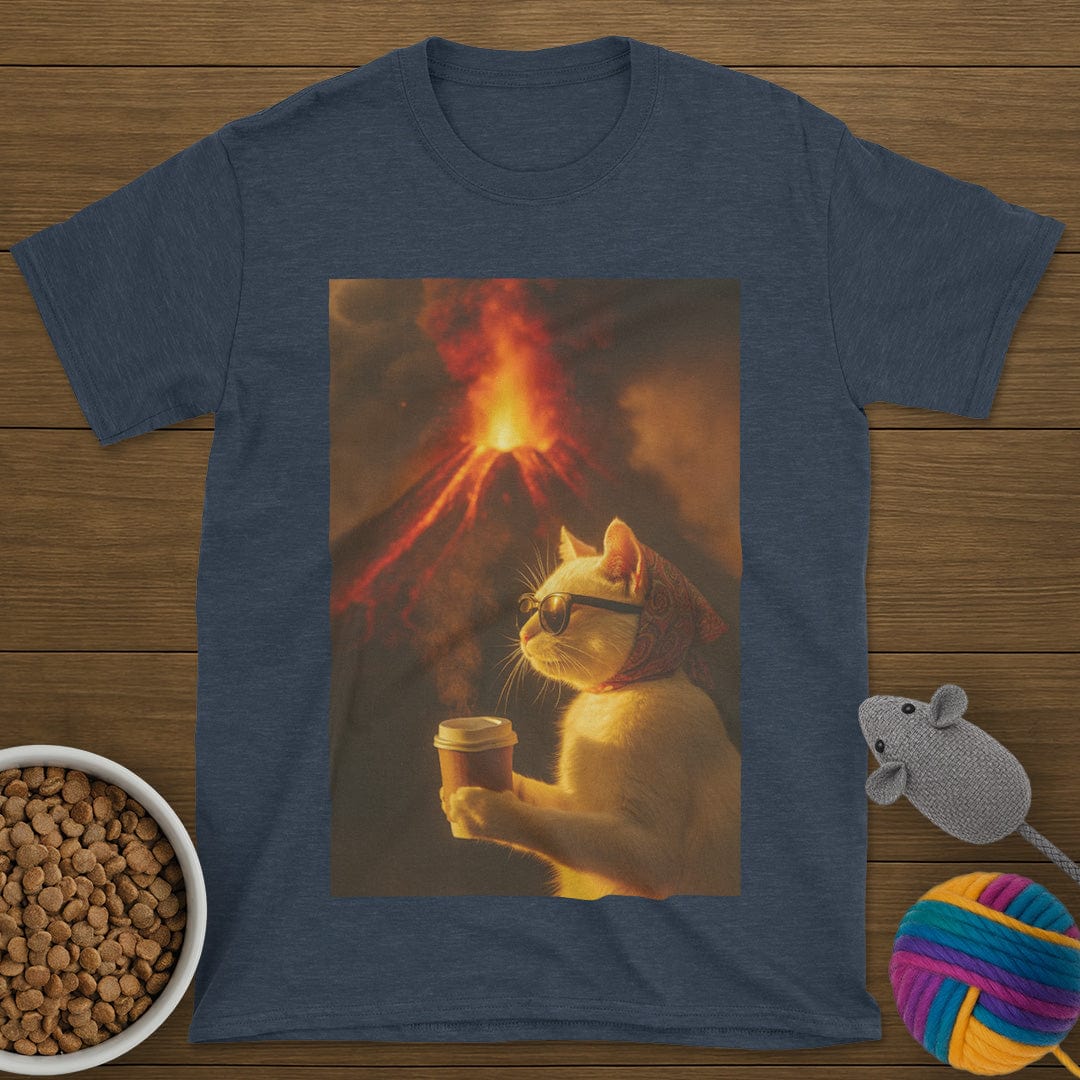Volcano Coffee Cat T-Shirt