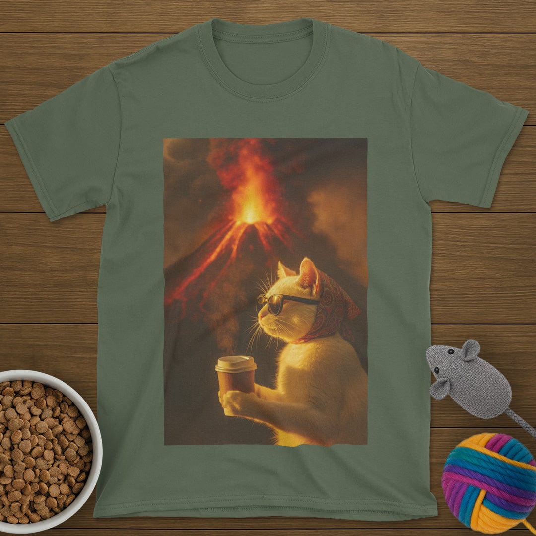 Volcano Coffee Cat T-Shirt
