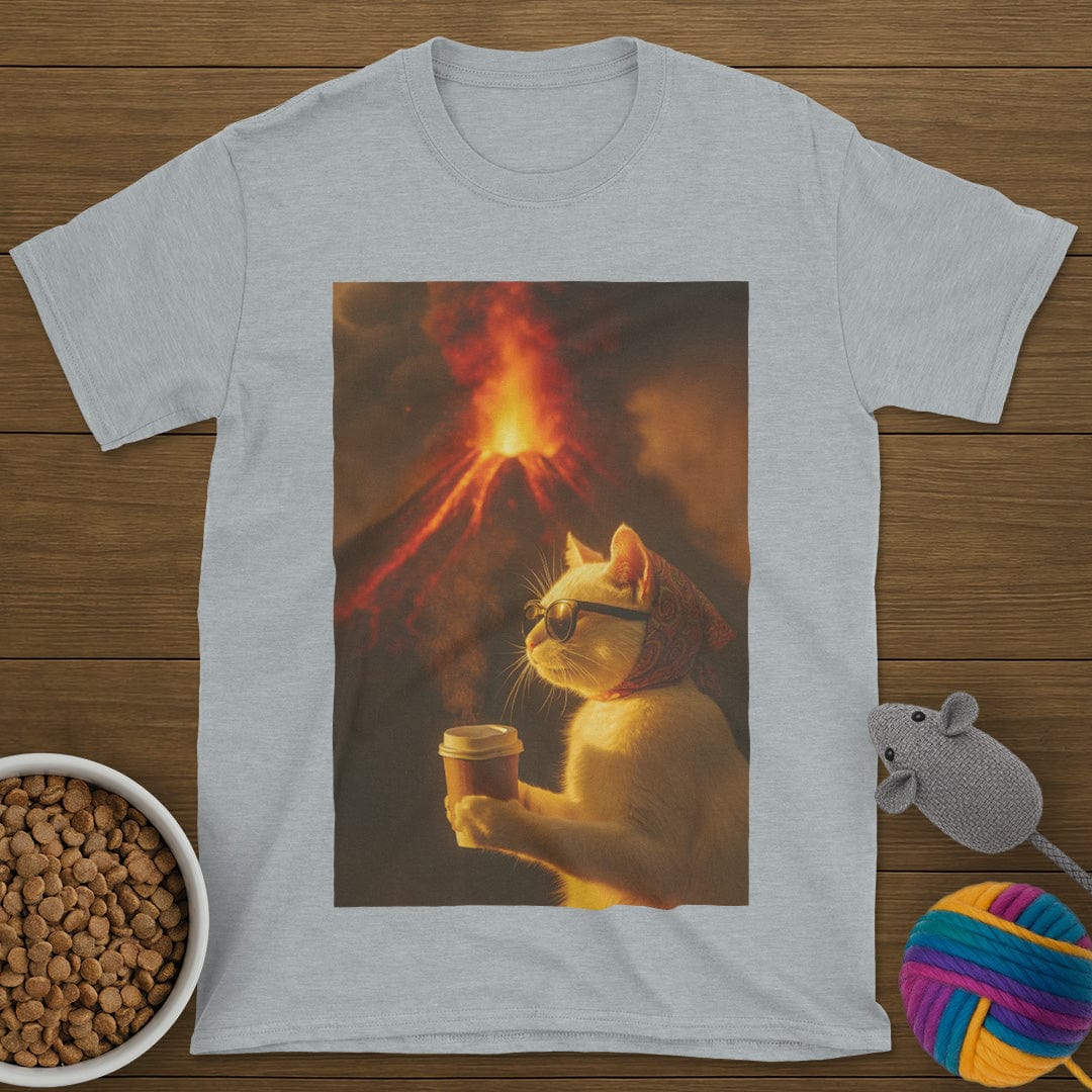 Volcano Coffee Cat T-Shirt