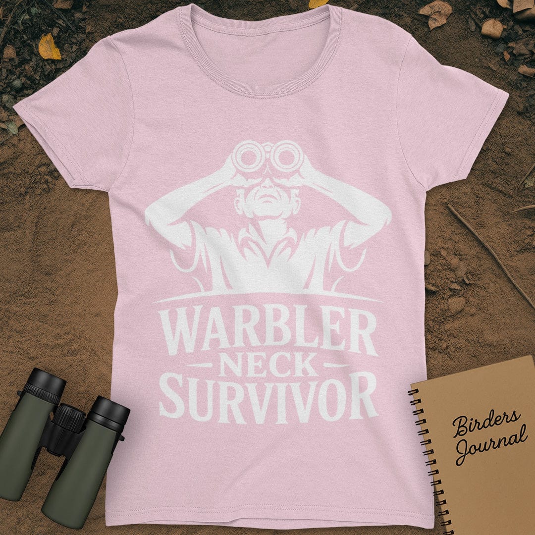 Warbler Neck Survivor Birding T-Shirt Womens
